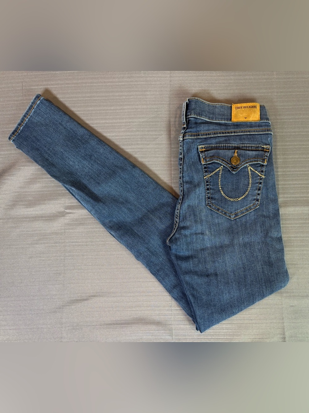 True Religion Halle Mid Rise Super Skinny Jeans W28 Made USA